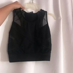 Sparkle & Fade Black Crop Top